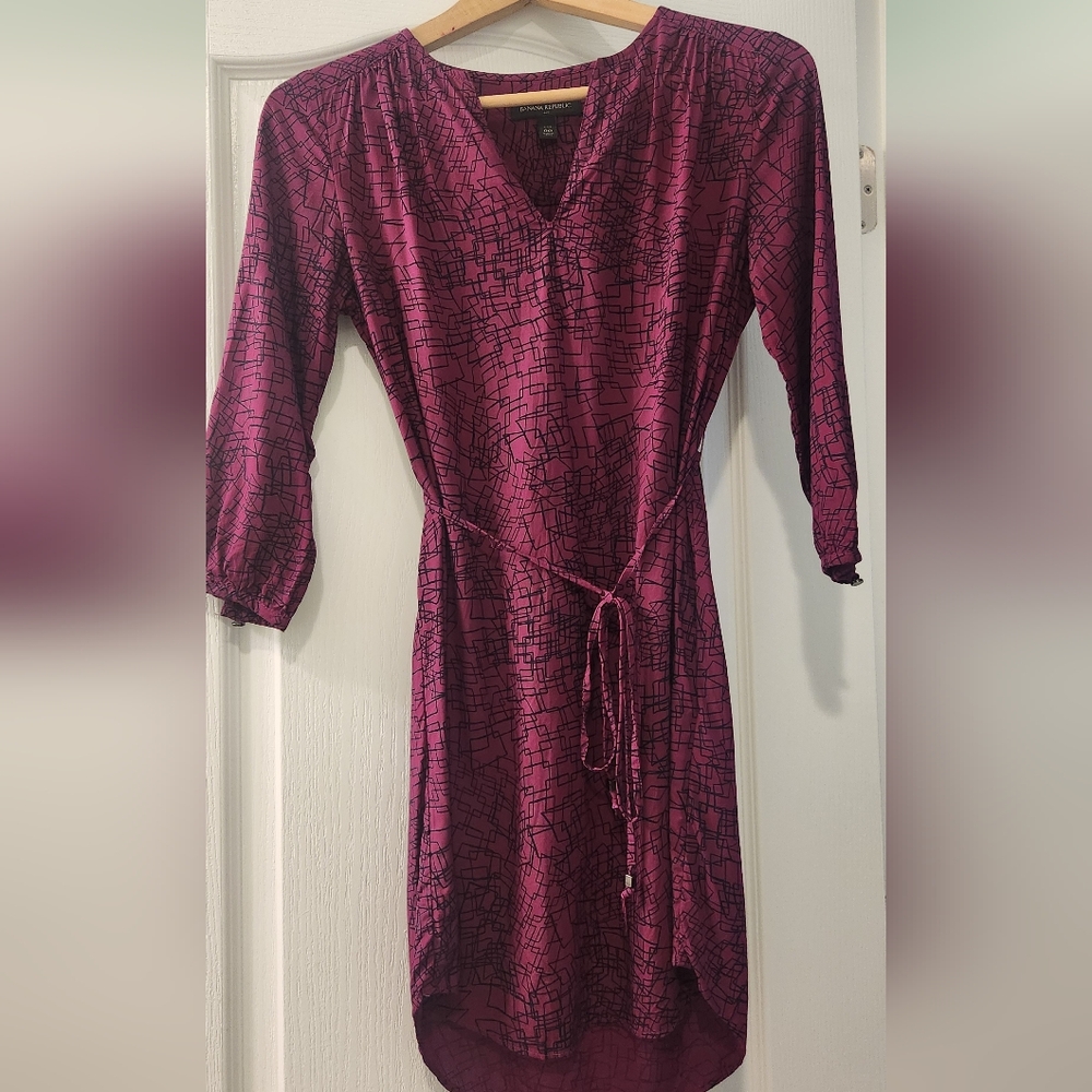 Banana Republic Purple Geometric Dress